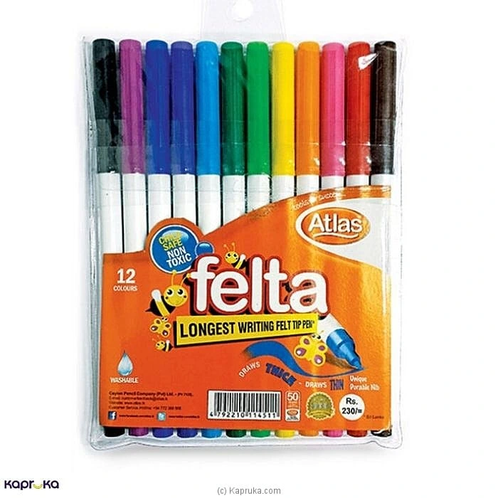 Platignum Felta Atlas 12 Colours