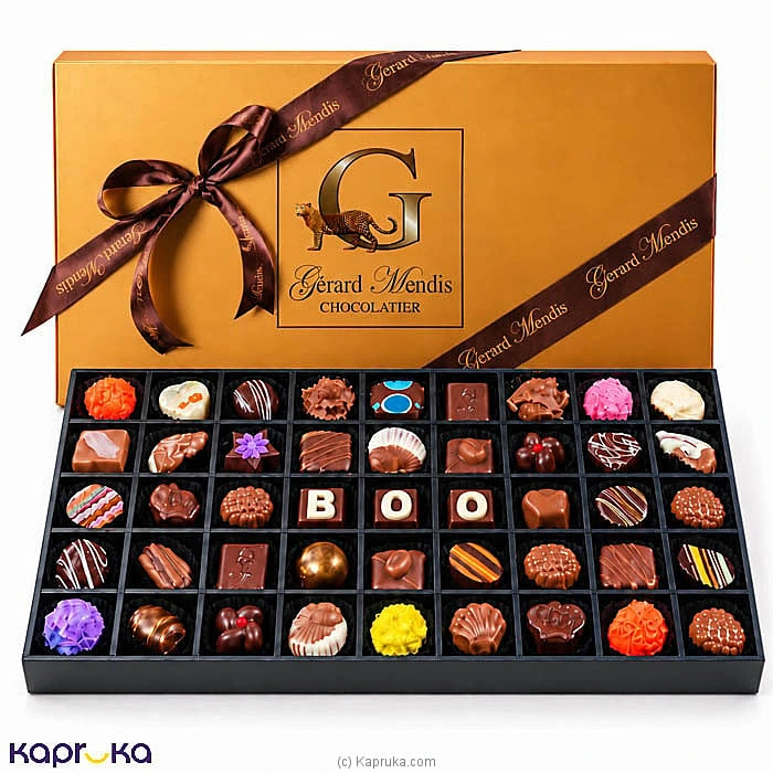 BOO 45 PIECE CLASSIC WOODEN CHOCOLATE BOX