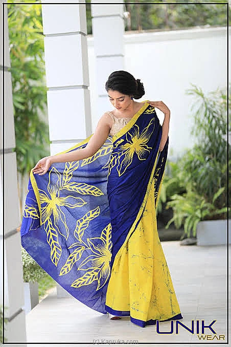 Blue Sapphire Royal Batik Saree