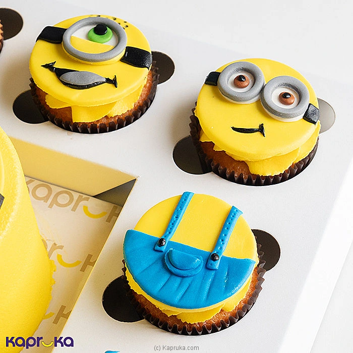 Minion Mania Cake And Cupcake Delight With Minion Plush Toy
