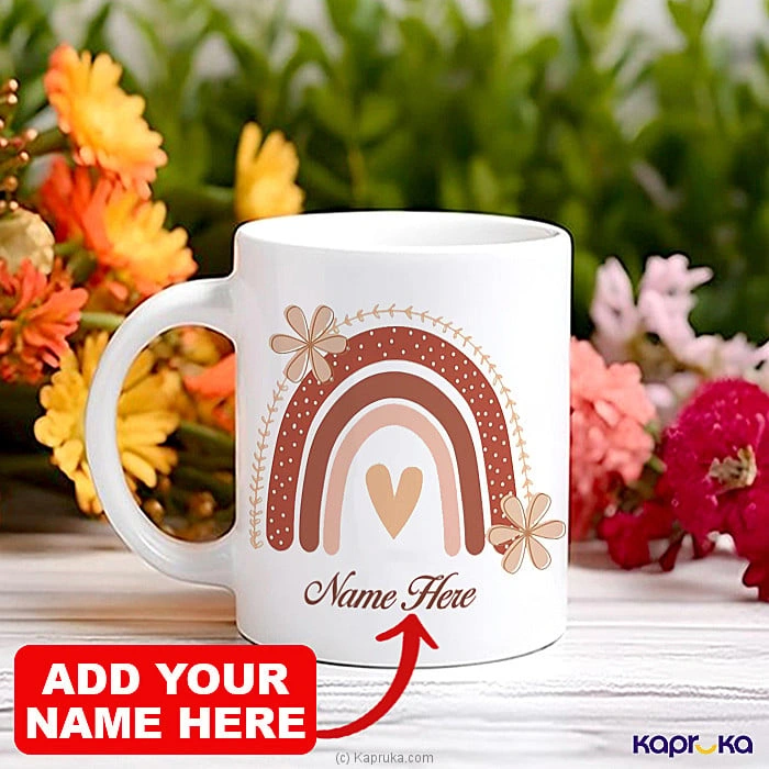 Personalized Rainbow And Floral Ceramic Mug For Children s Day - 11oz