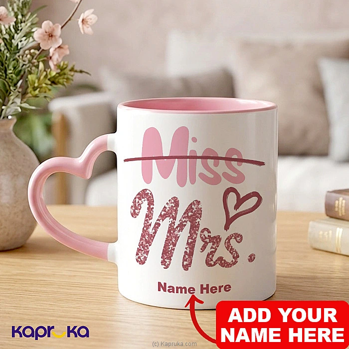Personalized   Miss - Mrs.   Pink Color Mug 11oz