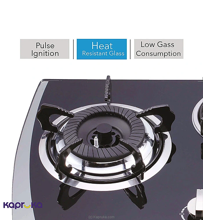 Sanford Extra Hard Tempered Glass Top 3 Burner Pantry Top Gas Cooker - SF 5404GC