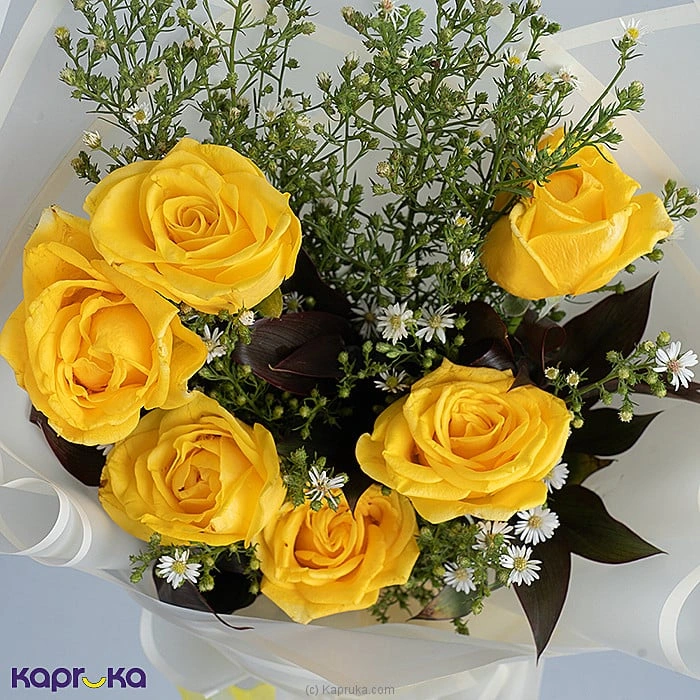 Sunvelle 6 Yellow Rose Bouquet