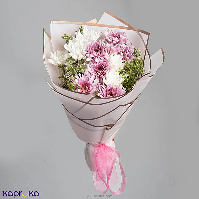 Virelle Purple White Chrysanthemum Bouquet