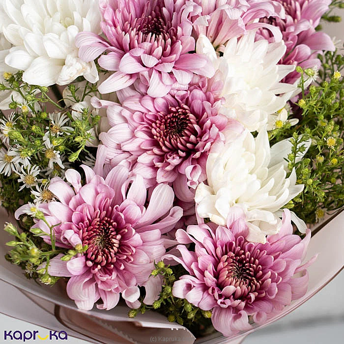 Virelle Purple White Chrysanthemum Bouquet
