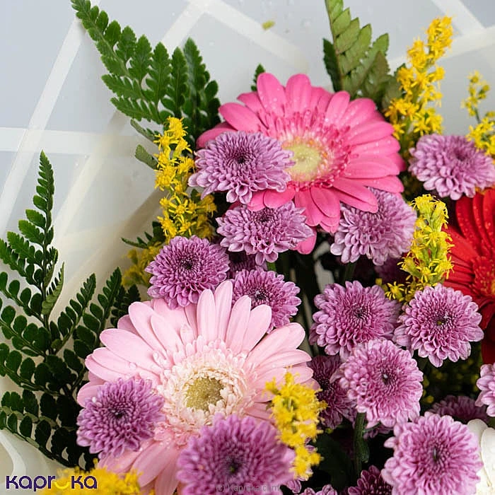 Calista 4 Pink Chrysanthemum Mixed Gerbera Bouquet