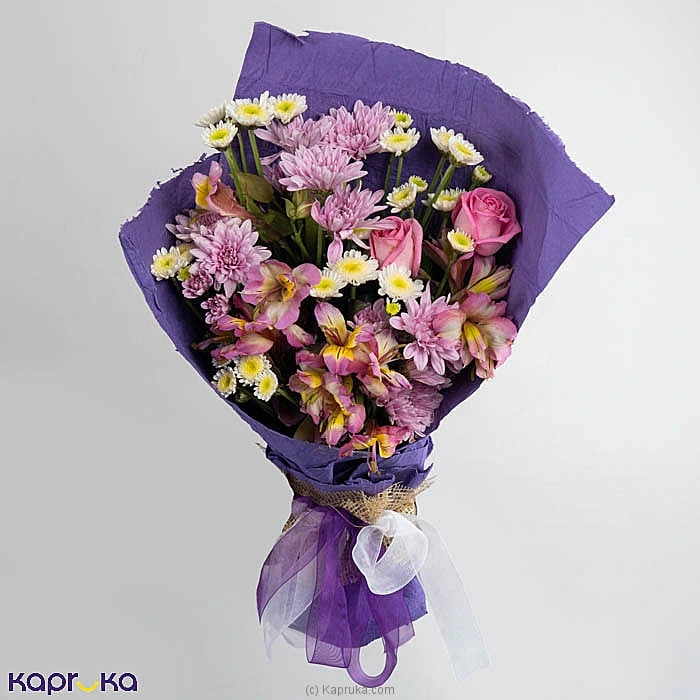 Seraphina 2 Pink Roses Mixed Chrysanthemum Bouquet