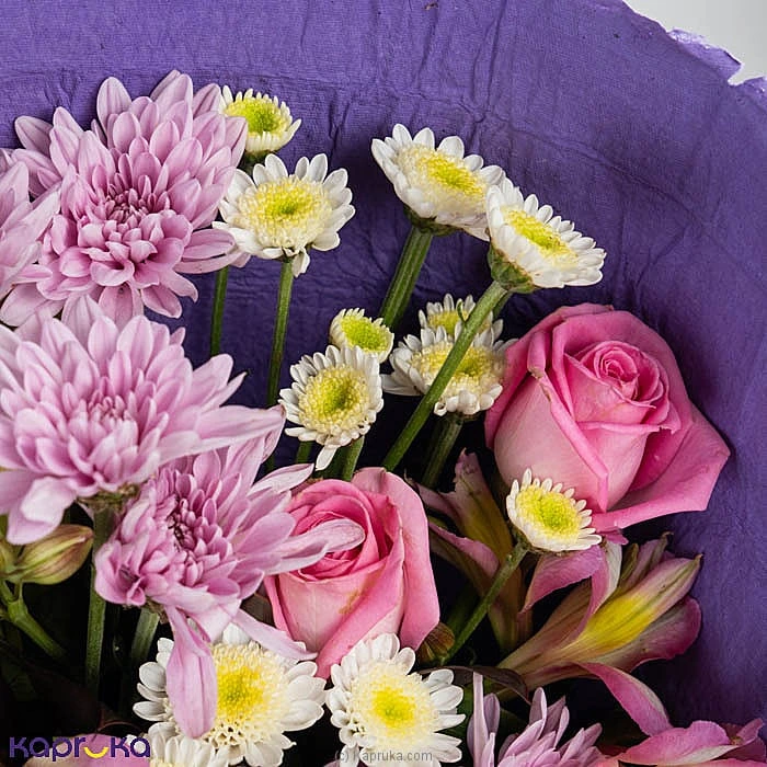 Seraphina 2 Pink Roses Mixed Chrysanthemum Bouquet