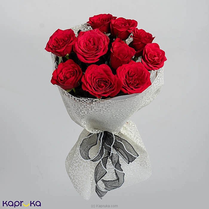 Scarlet Muse 10 Red Roses Bouquet