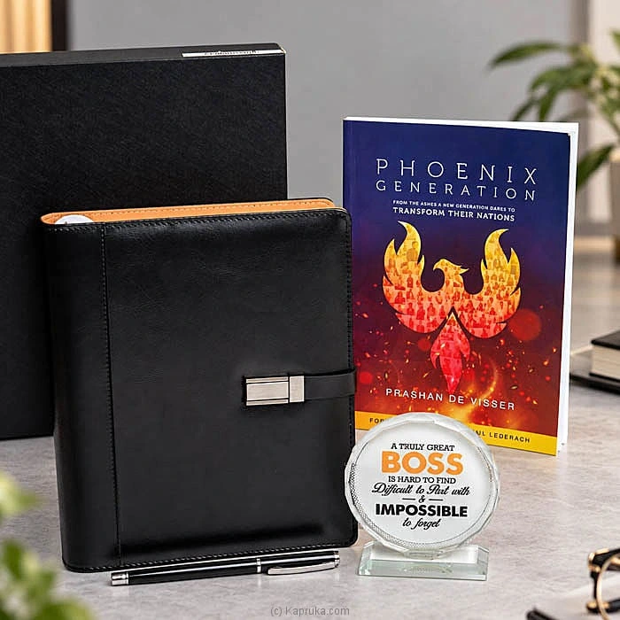 Boss Premium Gift Set With Phoenix Generation Book, Executive Organizer Boss Appreciation Award