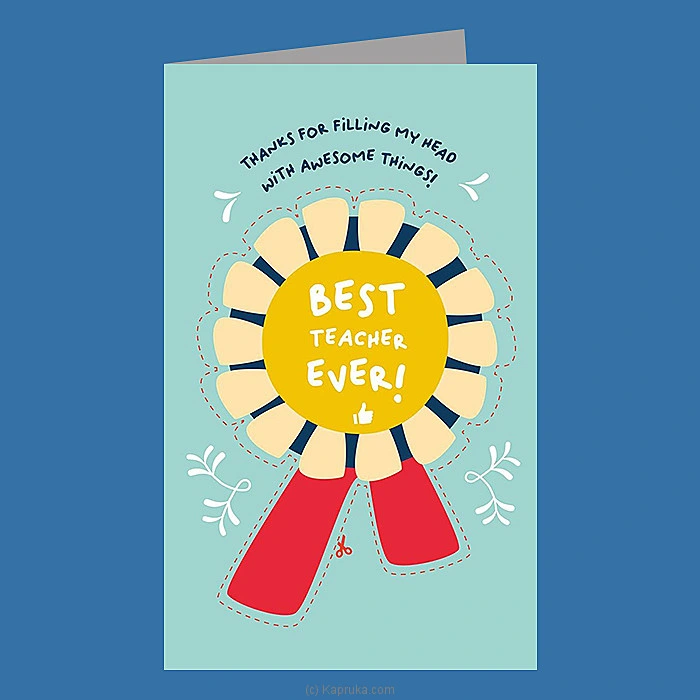   Best Teacher Ever   Teacher s Day Greeting Card