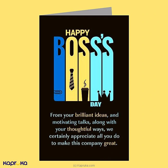   Happy Boss s Day   Greeting Card