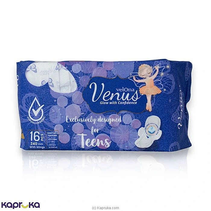 Venus Teens Sanitary Napkins Regular Flow 16 Pcs