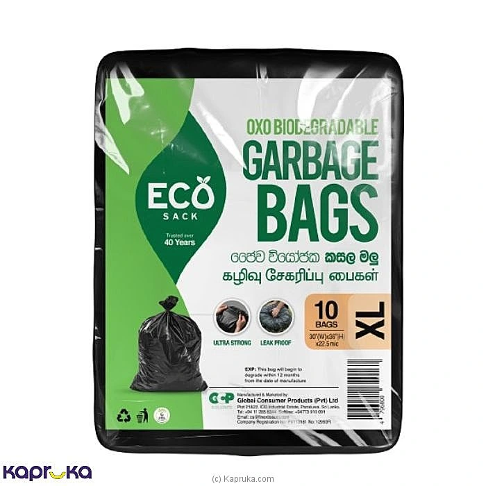 ECO Garbage Bags - XL Black