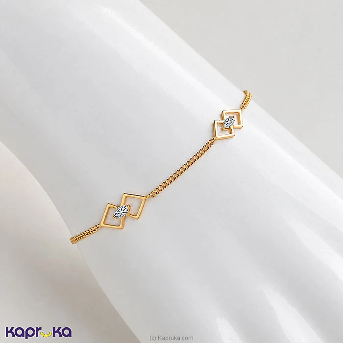 Mallika Hemachandra 22kt Gold Bracelet Set With Cubic Zirconia (B541 4)