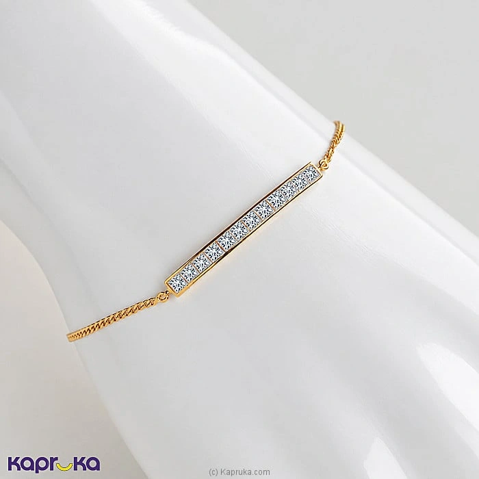 Mallika Hemachandra 22kt Gold Bracelet Set With Cubic Zirconia (B82 1)