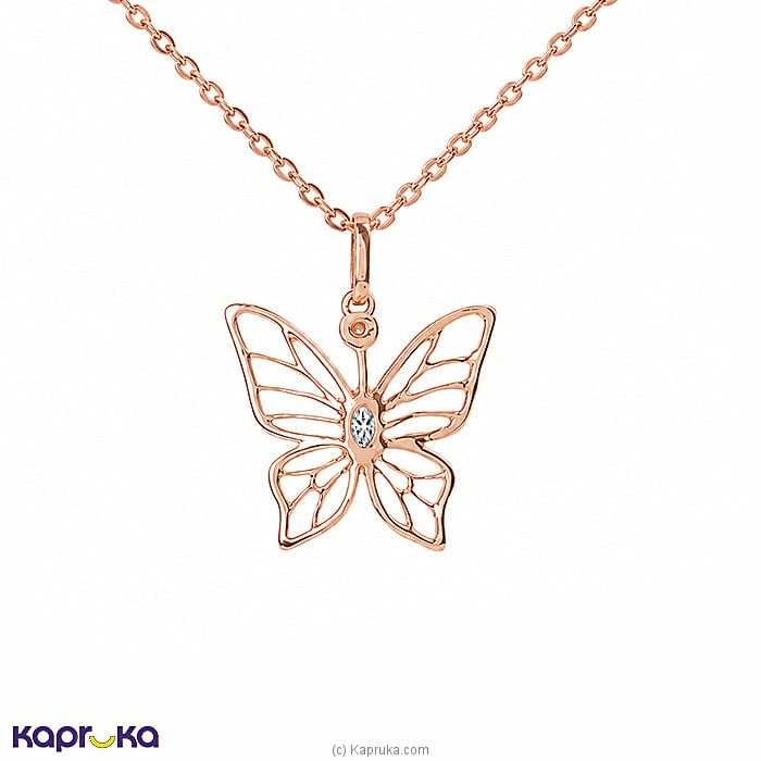 Mallika Hemachandra 18kt Rose Gold Pendant And Ear Stud Set With Cubic Zirconia (P2383 2 3) (E1334 3)