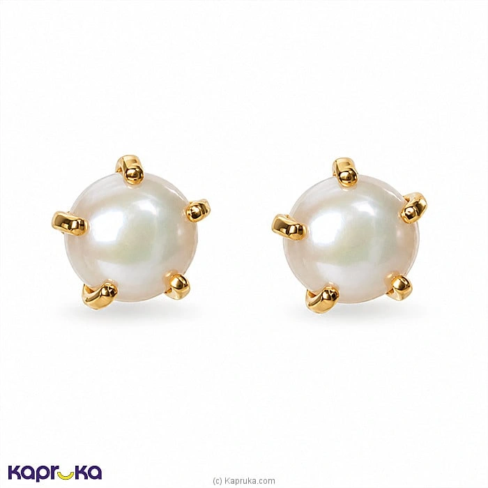 Mallika Hemachandra 22kt Gold Pendant And Ear Stud Set With Pearls (P81 1) (E17 4)