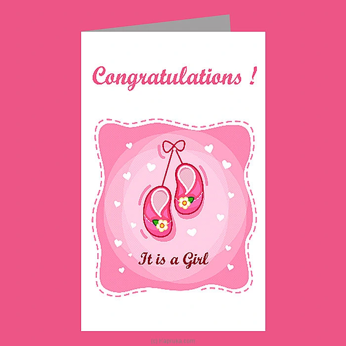   It s A Girl   New Born Greeting Card