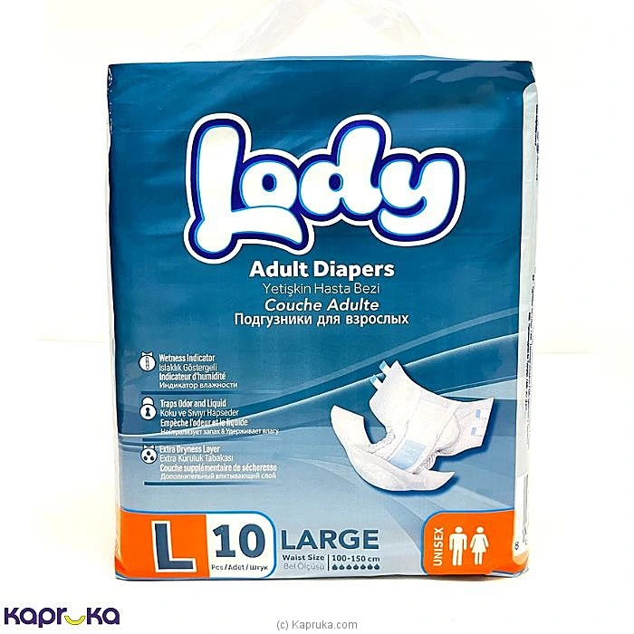 Lody Adult Diapers 10 Pcs - Medium
