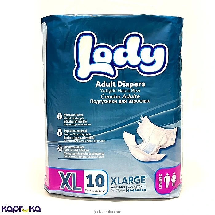 Lody Adult Diapers 10 Pcs - Medium