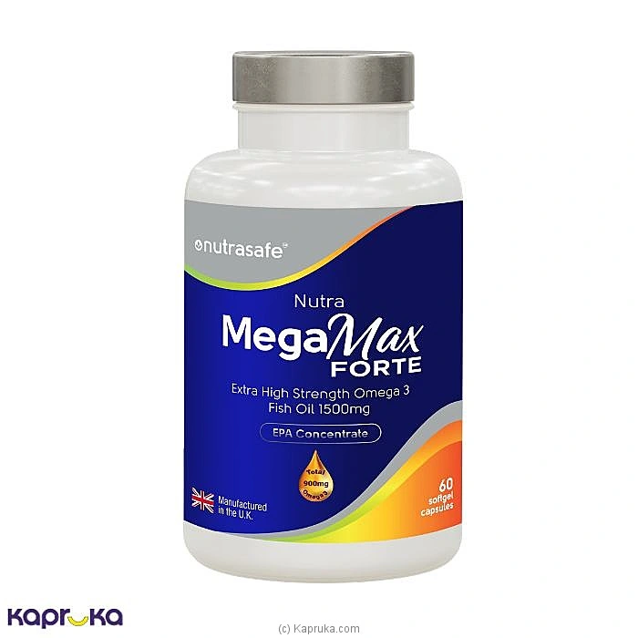 Nutra MegaMax Forte - Extra High Strength Omega 3 Fish Oil 1500mg