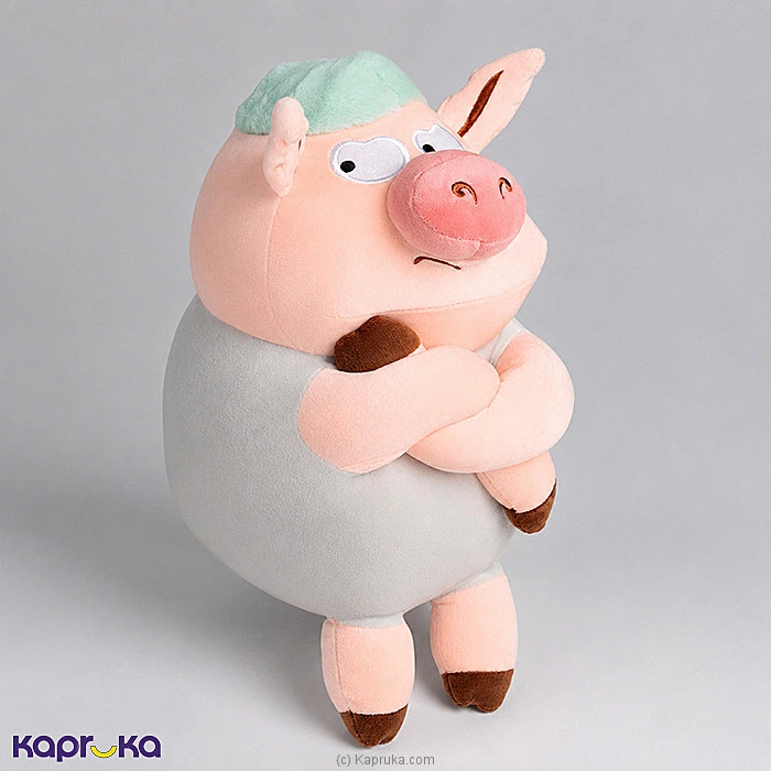 Grumpy Oink Pig Plush Toy - 10 Inch