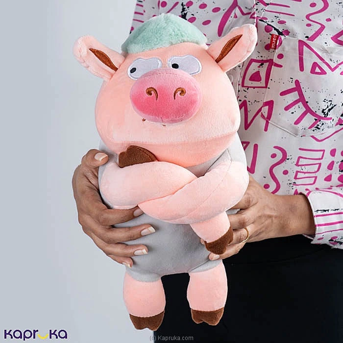 Grumpy Oink Pig Plush Toy - 10 Inch