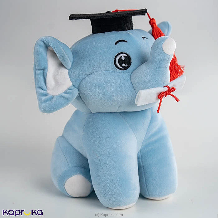 Sapphire Grad Elephant Teddy - 12 Inch