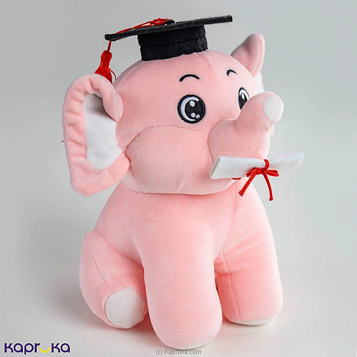 Blush Grad Elephant Teddy - 12 Inch