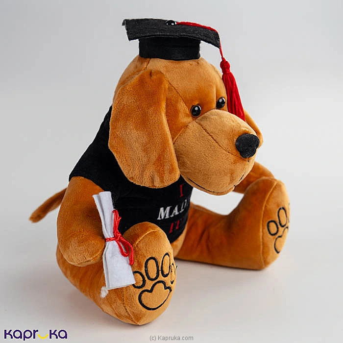 Smarty Paws Graduation Dog Plush Toy - 12 Inch
