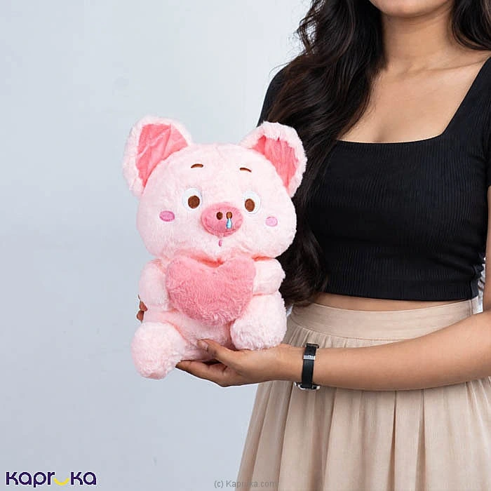 Sweet Heart Pig Plush Toy - 12 Inch