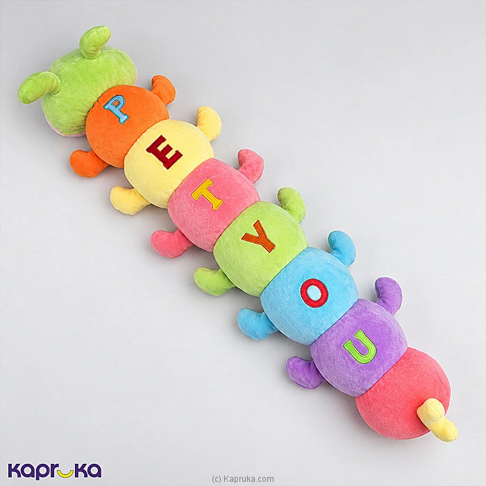 Rainbow Caterpillar Hugging Plush Pillow - 30 Inch