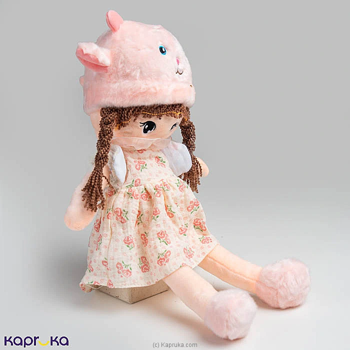 Rosalie Pink Floral Dress Girl Plush Doll - 18 Inch