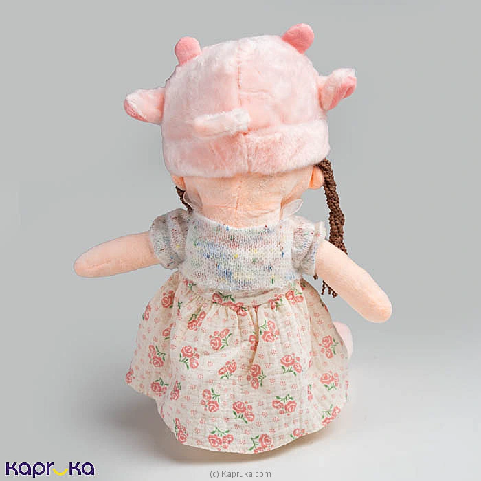 Rosalie Pink Floral Dress Girl Plush Doll - 18 Inch