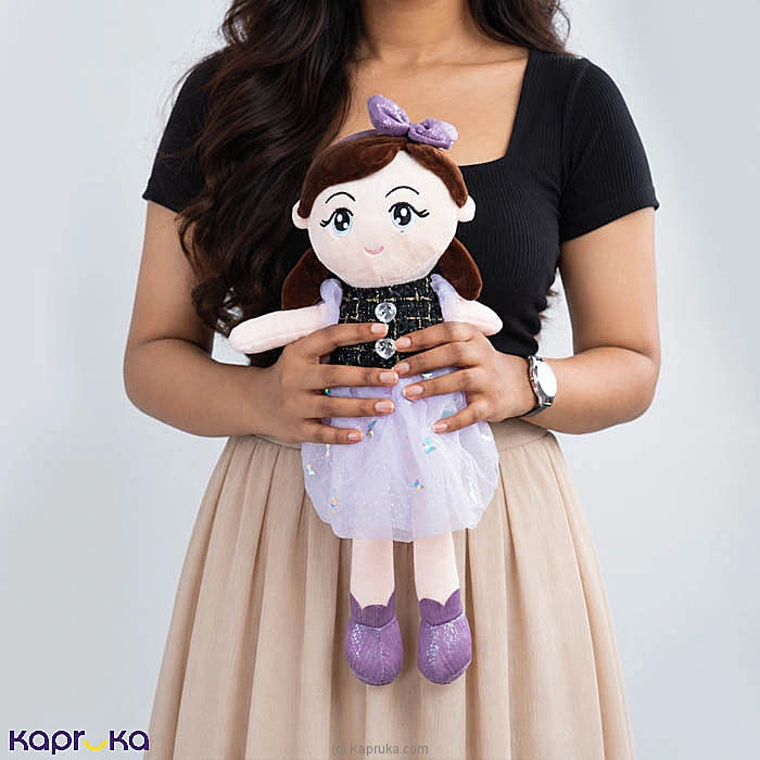 Lily Purple Dress Girl Plush Doll - 17 Inch