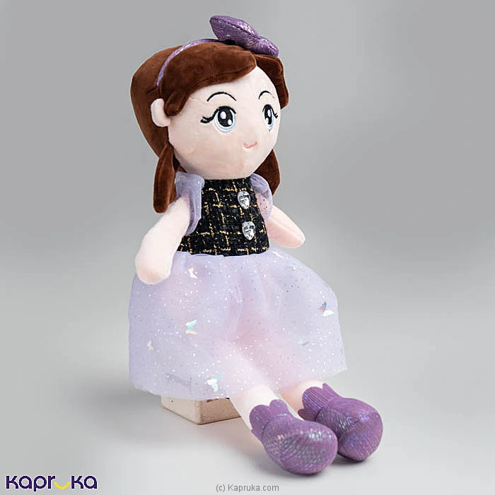 Lily Purple Dress Girl Plush Doll - 17 Inch