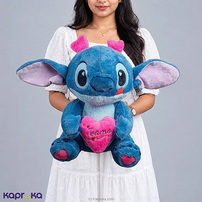 Love Stitch Plush Toy With Heart - 55cm