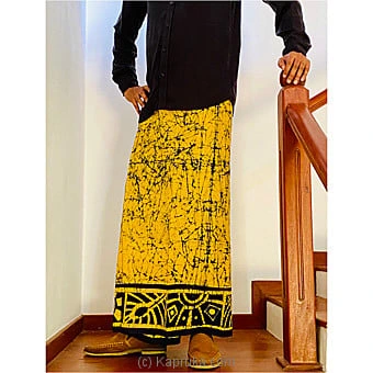 Yellow And Black Mixed Batik Sarong