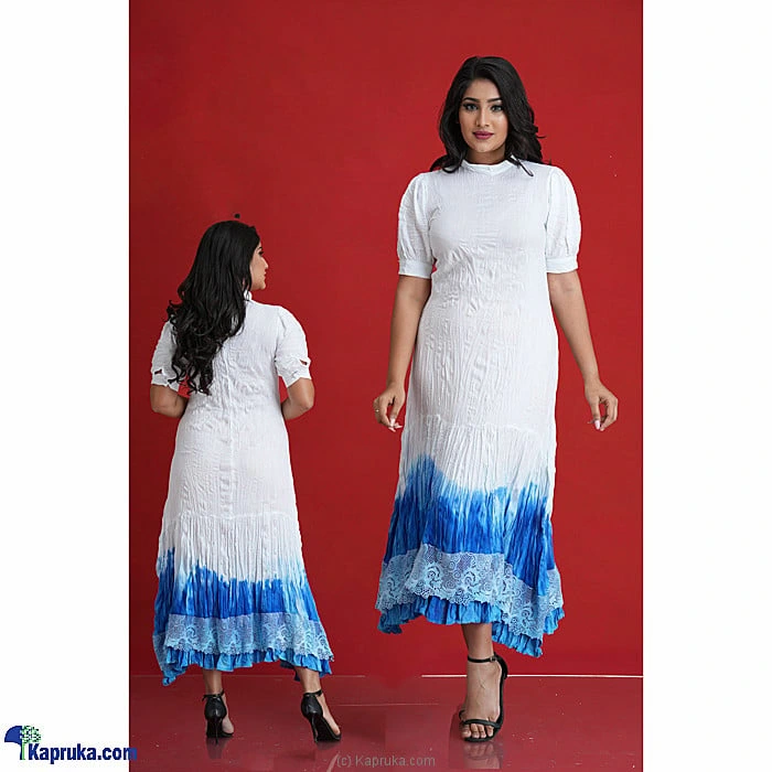 Cotton Silk Tie Dye Splash Dress