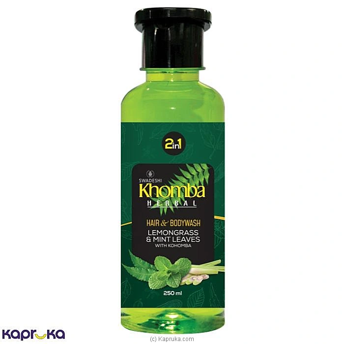 KHOMBA HAIR AND BODY WASH- KOHOMBA,LEMONGRASS, MINT 250ML - SWADESHI - CLEANSERS Herbal Product BEST SHAMPOO AND BODY WASH