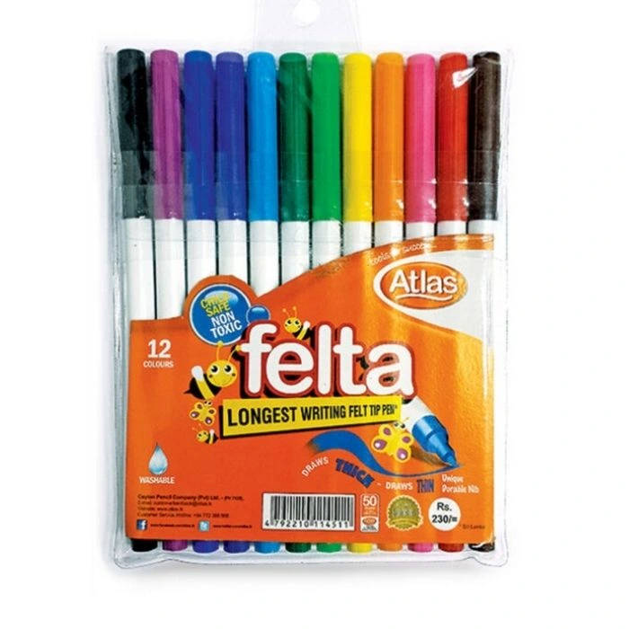 Platignum Felta Atlas 12 Colours
