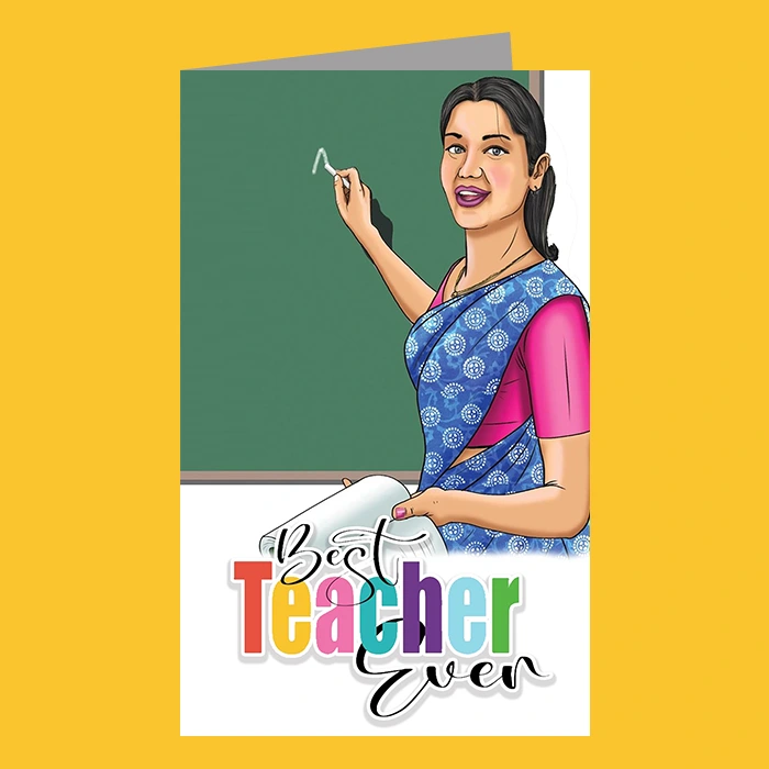   Best Teacher Ever   Teacher s Day Greeting Card