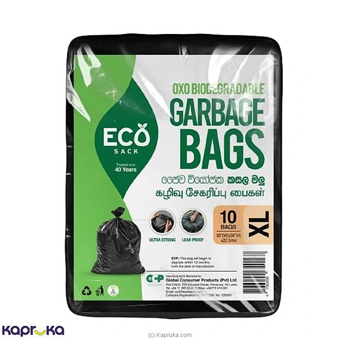 ECO Garbage Bags - XL Black