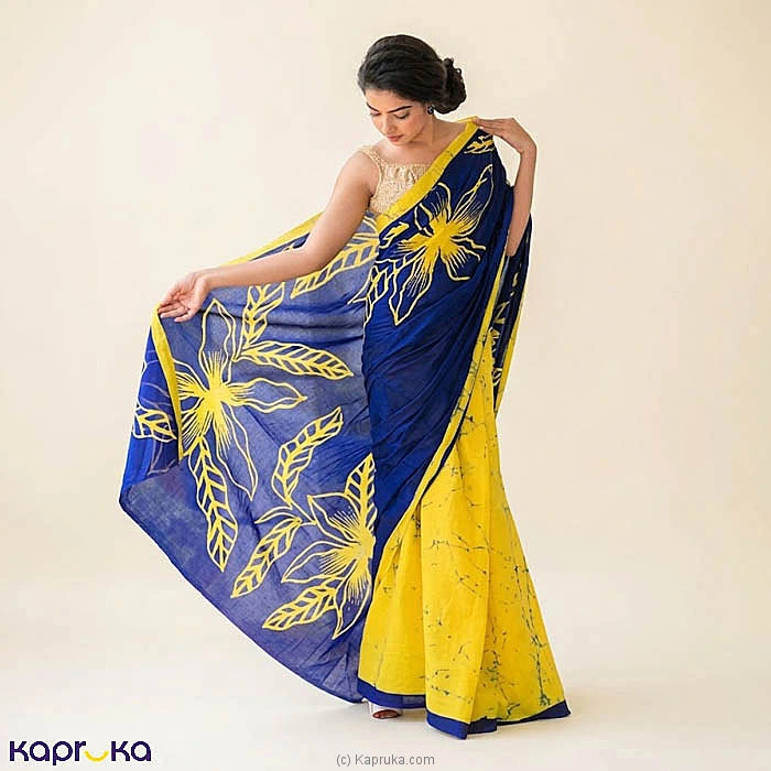 Blue Sapphire Royal Batik Saree