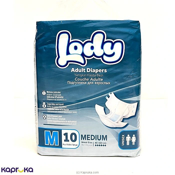 Lody Adult Diapers 10 Pcs - Medium