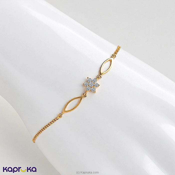 Mallika Hemachandra 22kt Gold Bracelet Set With Cubic Zirconia (B357 1)