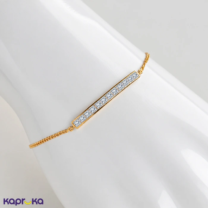 Mallika Hemachandra 22kt Gold Bracelet Set With Cubic Zirconia (B82 1)