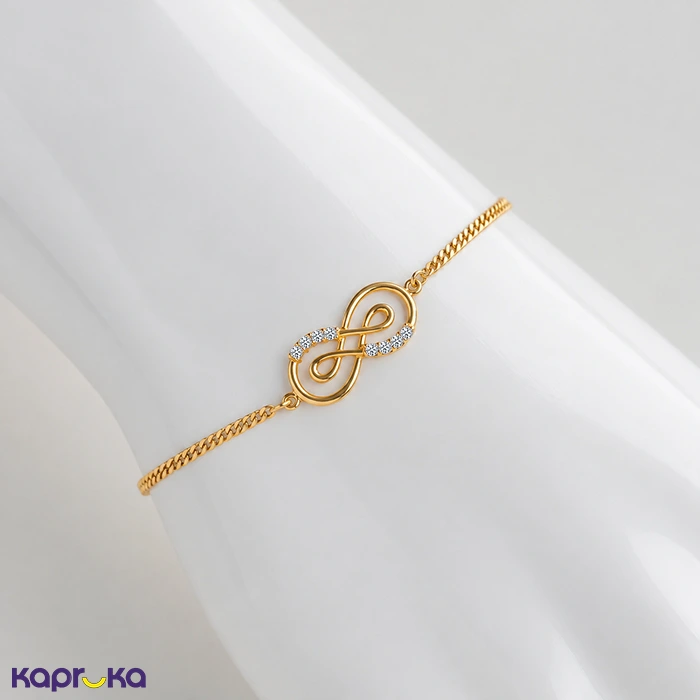 Mallika Hemachandra 22kt Gold Bracelet Set With Cubic Zirconia (B328 1)